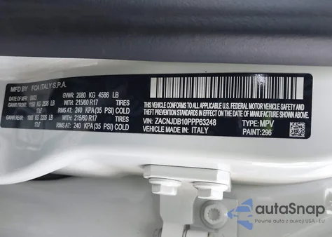 2023 Jeep Renegade Latitude 4X4 из США, поврежденный, VIN ZACNJDB10PPP63248